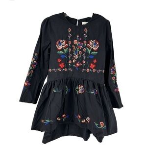 VELZERA Mini Dress Black
Heavily Embroidered Long Sleeve Bohemian floral